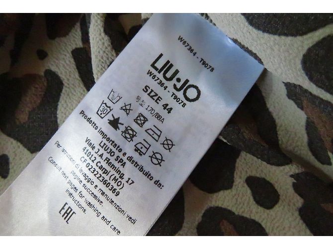 Liu.Jo Top asimétrico de jersey Liu Jo estampado de leopardo marrón negro beige Castaño - vista 5