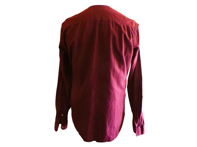 Camicia The Kooples in cotone vichy bordeaux e grigio Bordò - vista 2