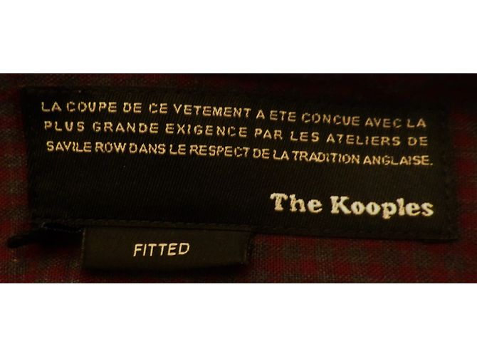 Camicia The Kooples in cotone vichy bordeaux e grigio Bordò - vista 5