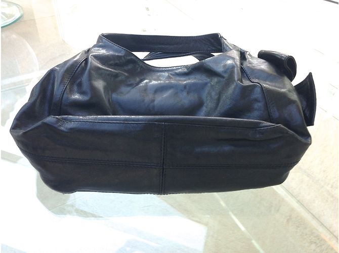 Borsa Valentino Cloud Bow Hobo in pelle nera Nero - vista 5