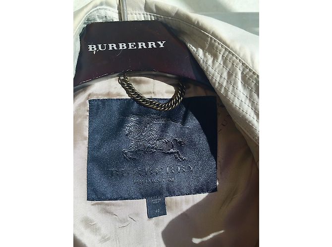 Gabardina Burberry Prorsum beige de cuero - vista 5