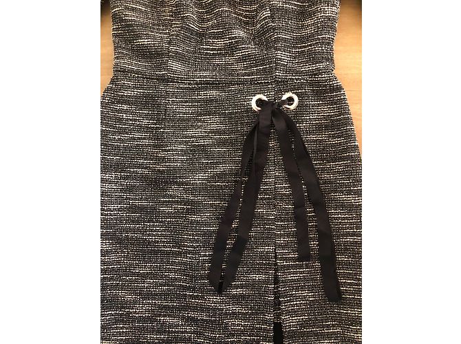Rebecca Vallance Tweed Midi Dress Grey - view 8