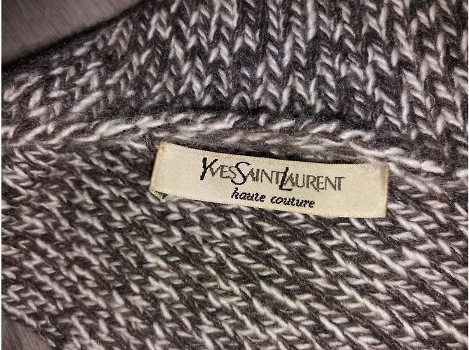 Yves Saint Laurent Ärmelloser Rundhals-Pullover aus Kaschmir Braun - Ansicht 4