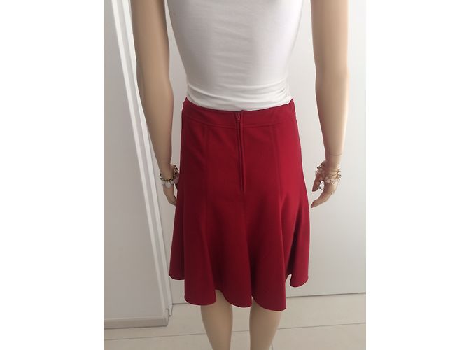 Falda roja plisada Paule Ka de lana Talla 38 - vista 6