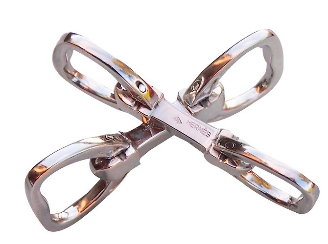 Hermès Manschettenknöpfe Silber - Ansicht 2