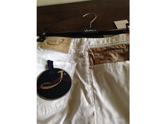 Jeans Jacob Cohen 688 GOLF Branco Algodão - vista 3
