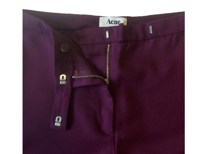Acne Wollhose Dunkelrot Bordeaux - Ansicht 2