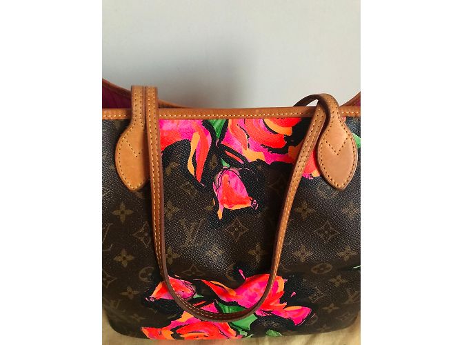Louis Vuitton Neverfull MM Stephen Sprouse Rose Edición Limitada Castaño Rosa Dorado Verde - vista 7
