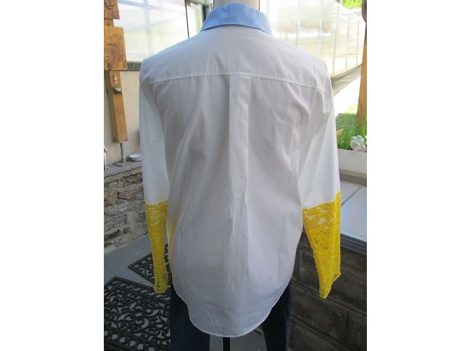 Camicetta Sportmax in cotone bianca con maniche in pizzo Bianco - vista 2