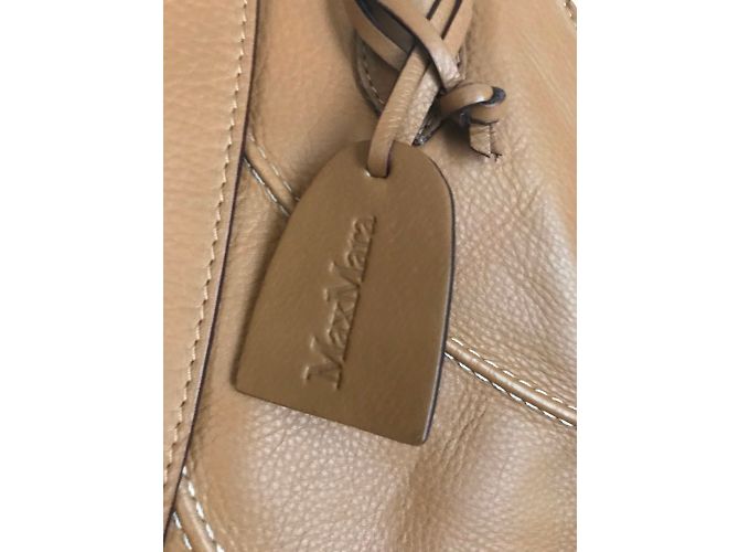 Max Mara Handtasche aus Leder Karamell - Ansicht 3