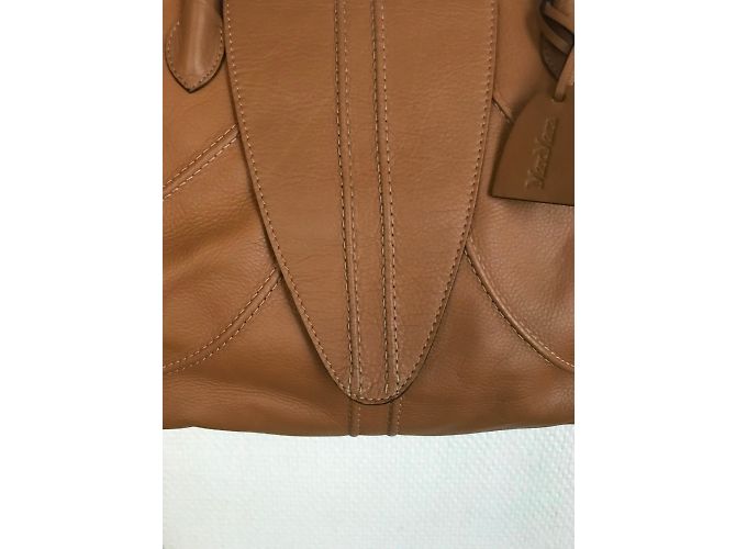 Max Mara Handtasche aus Leder Karamell - Ansicht 4