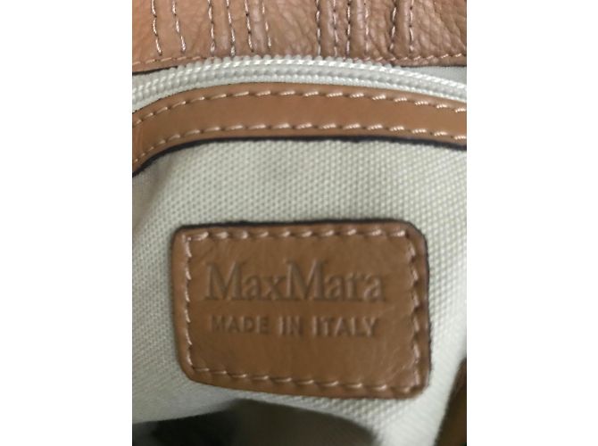 Max Mara Handtasche aus Leder Karamell - Ansicht 5