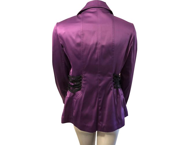 Autre Marque Nathalie Jacke aus Polyester Lila - Ansicht 2