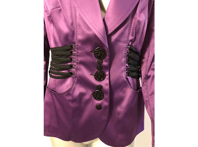Autre Marque Nathalie Jacke aus Polyester Lila - Ansicht 4