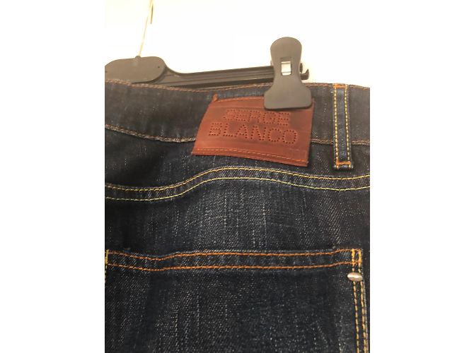 Autre Marque Jeans in denim grezzo blu navy - vista 3