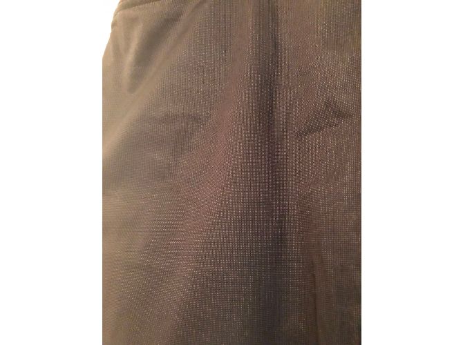 Autre Marque Pantaloni in cotone grigio scuro canvas 34 Grigio antracite - vista 2