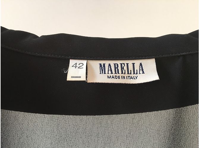 Camicia Marella in seta nera trasparente Nero - vista 3