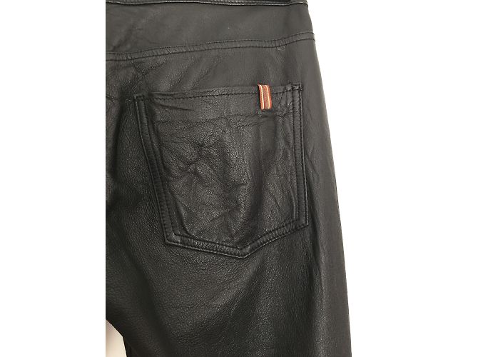 Pantalones rectos de cuero negro Notify - vista 6