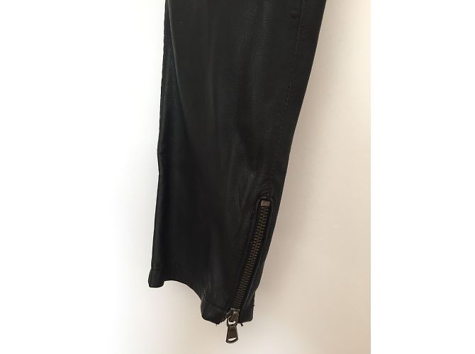 Sandro Schwarze Lederhose Slim Fit - Ansicht 3