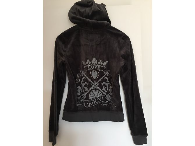 Giacca con cappuccio e zip Juicy Couture Grigio Scuro Cotone Grigio antracite - vista 2