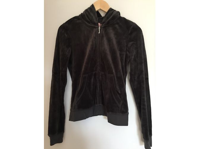 Giacca con cappuccio e zip Juicy Couture Grigio Scuro Cotone Grigio antracite - vista 3