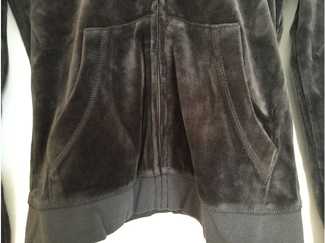 Giacca con cappuccio e zip Juicy Couture Grigio Scuro Cotone Grigio antracite - vista 6