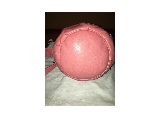 Borsa Balenciaga Pompom Rosa in Pelle - vista 3