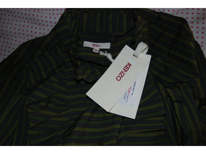 Blusa Kenzo de algodón verde oliva - vista 3