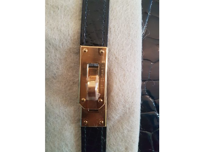 Hermès cocodrilo kelly Negro - vista 5