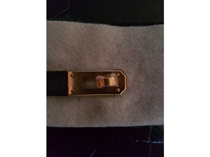 Hermès cocodrilo kelly Negro - vista 6