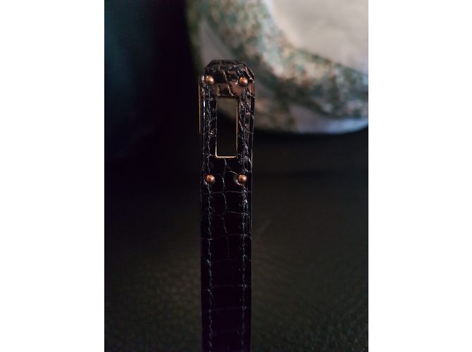 Hermès cocodrilo kelly Negro - vista 7