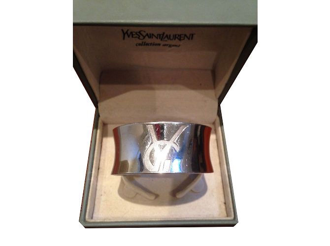 Bracciale manchette in argento Yves Saint Laurent - vista 2