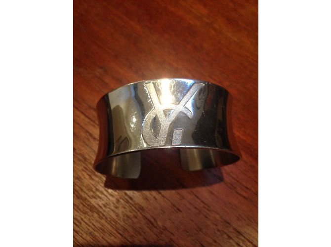 Bracciale manchette in argento Yves Saint Laurent - vista 3