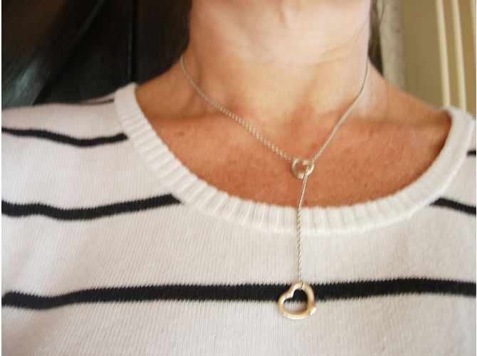 Collana Lasso Open Heart Elsa Peretti Tiffany & Co Argento - vista 3