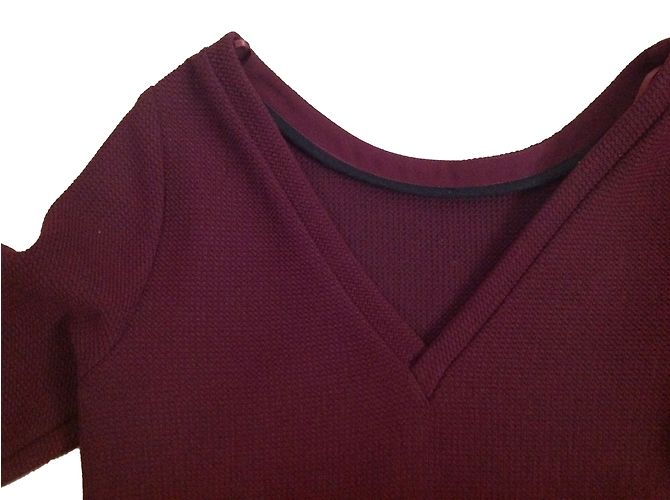 Vestido acampanado Comptoir Des Cotonniers Burdeos Talla M - vista 2