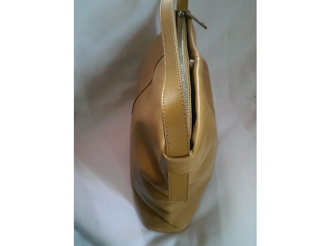 Borsa da viaggio Agnès b. in pelle di agnello beige - vista 10