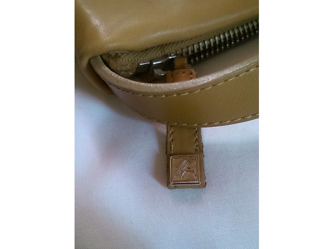 Borsa da viaggio Agnès b. in pelle di agnello beige - vista 4