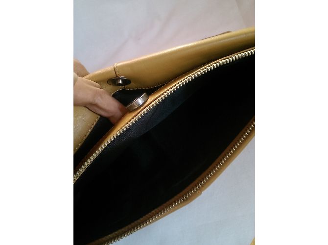 Borsa da viaggio Agnès b. in pelle di agnello beige - vista 6
