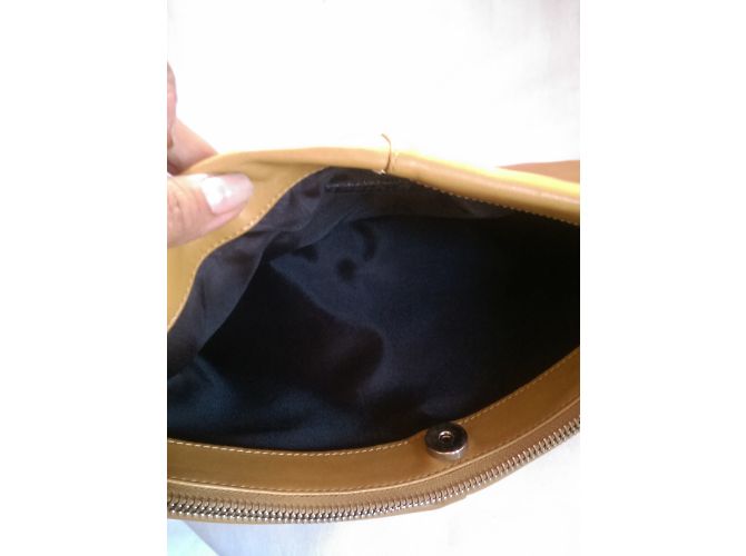 Borsa da viaggio Agnès b. in pelle di agnello beige - vista 7