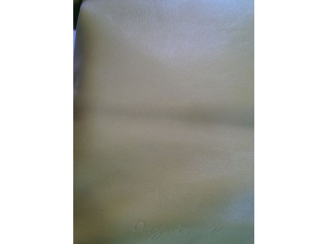 Borsa da viaggio Agnès b. in pelle di agnello beige - vista 8