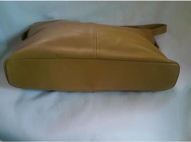 Borsa da viaggio Agnès b. in pelle di agnello beige - vista 9