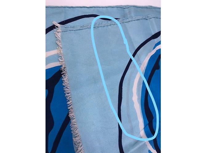 Sciarpa Balenciaga in seta blu - vista 15