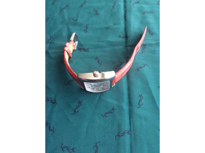 Autre Marque Michele Urban Uhr mit rotem Lederarmband Silber - Ansicht 4