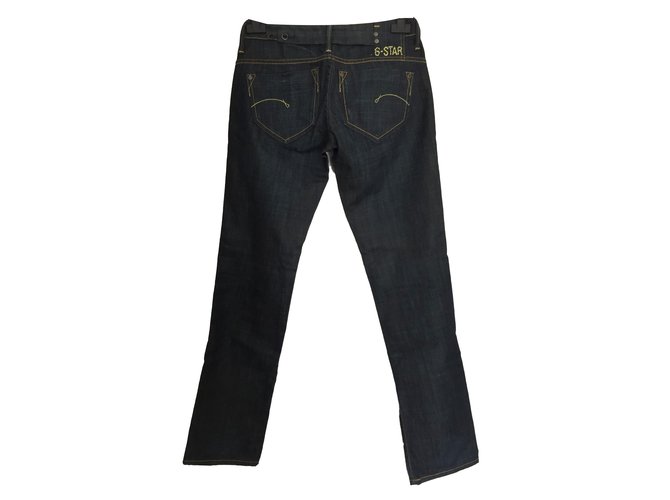 Autre Marque Jeans rectos G-Star azul oscuro de algodón - vista 2