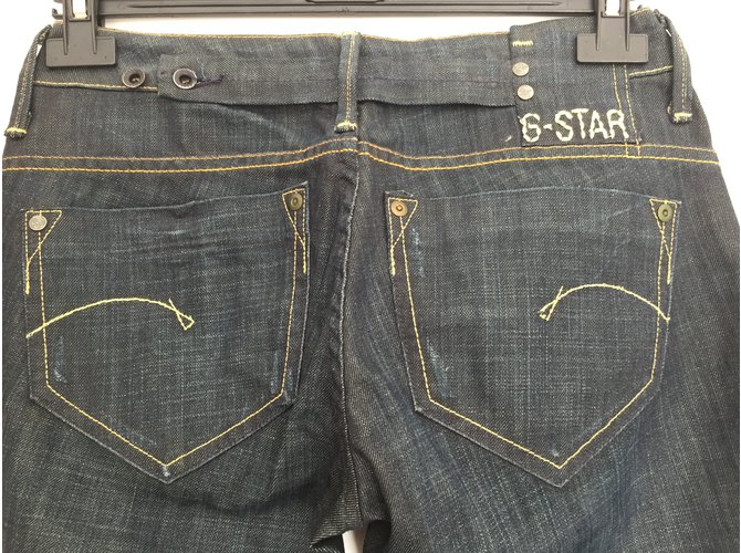 Autre Marque Jeans rectos G-Star azul oscuro de algodón - vista 5