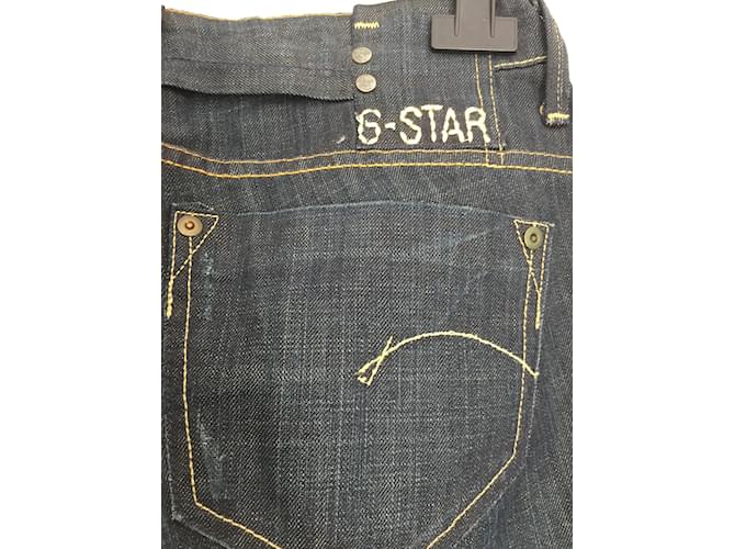 Autre Marque Jeans rectos G-Star azul oscuro de algodón - vista 7
