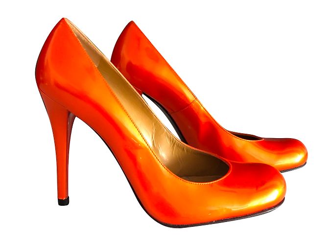 Stuart Weitzman Pumps Orange Lackleder 10 cm Absatz - Ansicht 2