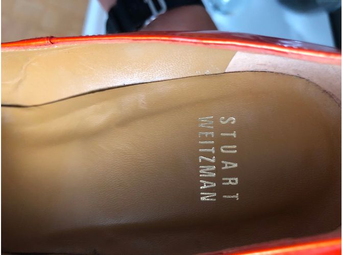 Stuart Weitzman Pumps Orange Lackleder 10 cm Absatz - Ansicht 4
