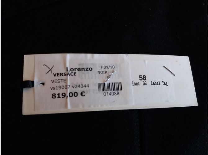 Giacca blazer Versace Lorenzo nera in cotone uomo Nero - vista 7