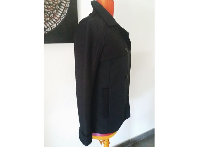 Abrigo Ikks negro bi-material Talla 38 - vista 3